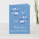 With Sympathy for the Loss of Your Pet Card