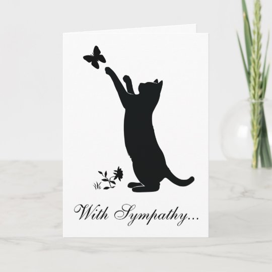 With Sympathy Loss of a Cat Card | Zazzle.com