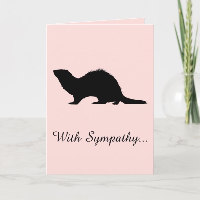 With Sympathy Loss of a Ferret Card (Front)