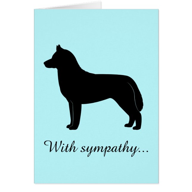 With Sympathy: Loss of a Siberian Husky Cards (Front)