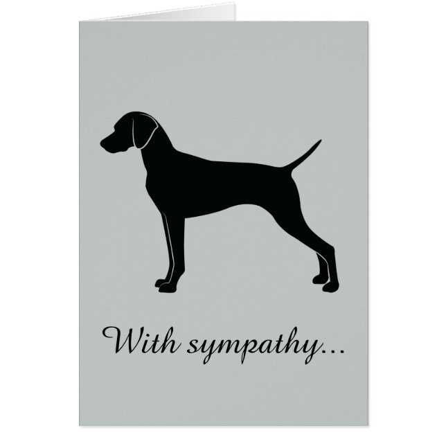 With Sympathy: Loss of a Vizsla Cards (Front)