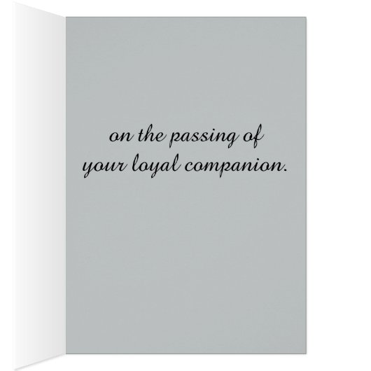 With Sympathy: Loss of Your Cairn Terrier (Inside (Right))