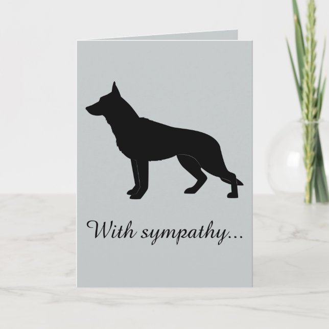 With Sympathy: Loss of Your German Shepherd Dog Card (Front)