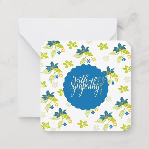 With sympathy  note card
