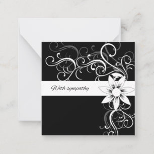 With sympathy note card