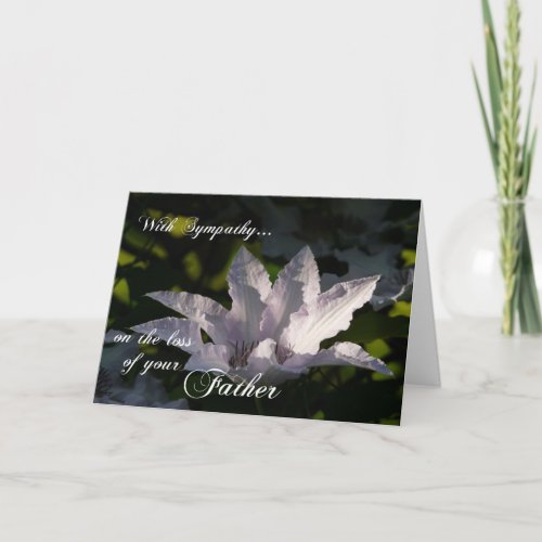 With Sympathy on loss of Father_FlowerScripture Card