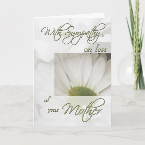 With Sympathy on loss of MotherDaisy Card