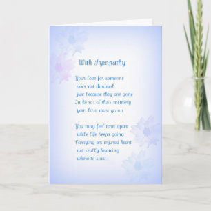 With Sympathy Original Poetry Greeting Card