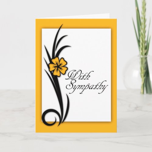 With Sympathy understated simple stylish Card