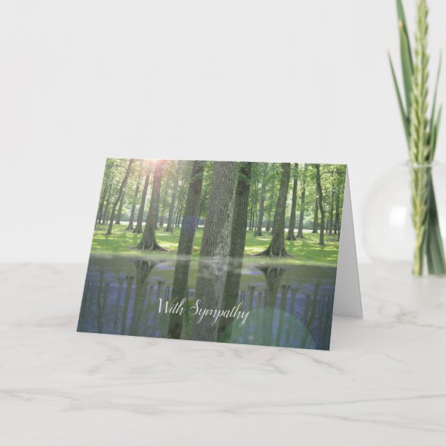 With Sympathy Woods and Water Serene Scene Card (Front)