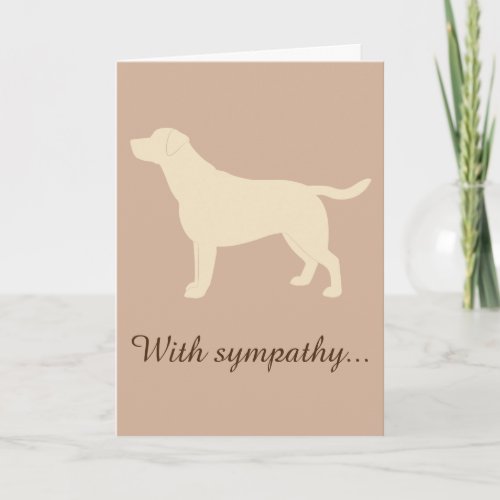 With Sympathy Yellow Labrador Retriever Dog Card