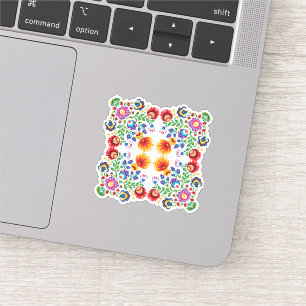 With text Awesome polish Folk Wycinanki Sticker