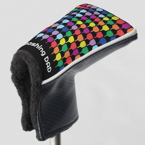 With text Colorful pickleball paddles ️ Golf Head Cover