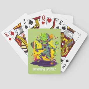 With text Intergalactic Dinkdown Poker Cards