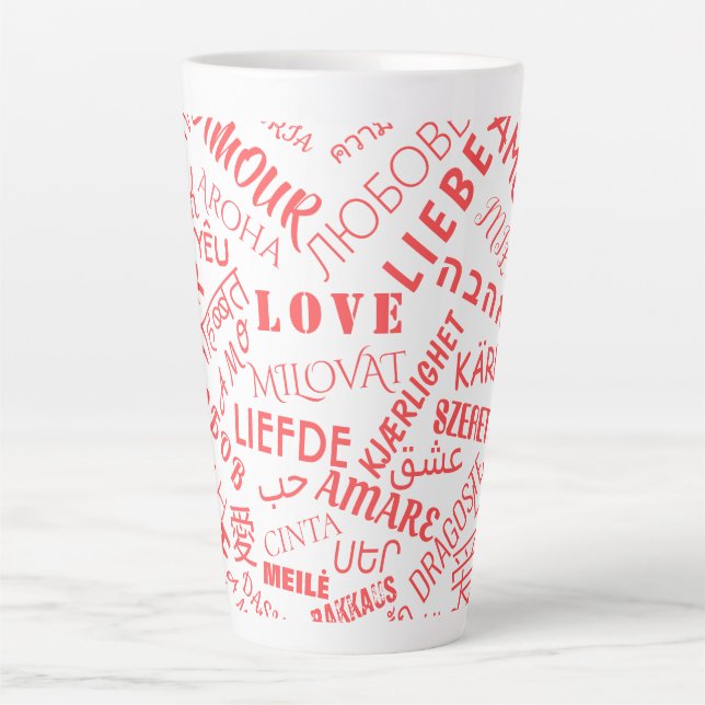 With Text LOVE Latte Mug (Front)