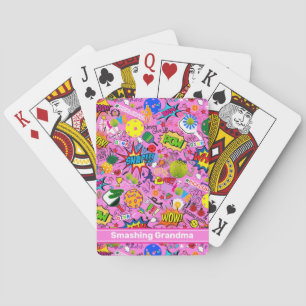 😍With text mixed pickleball pink Poker Cards