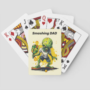 With text Out-of-This-World Poker Cards