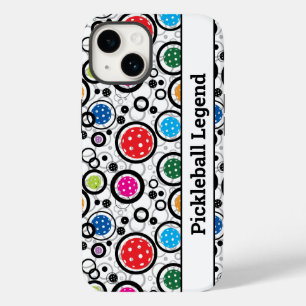 With text Pattern with Pickleballs iPhone 14 Case-Mate iPhone 14 Case