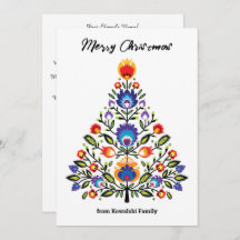 With text Wycinanki Wonderland Christmas