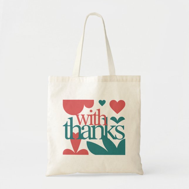 With Thanks – Valentine's Day Gift Tote Bag (Front)