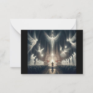 With the Angels and the Saints Note Card