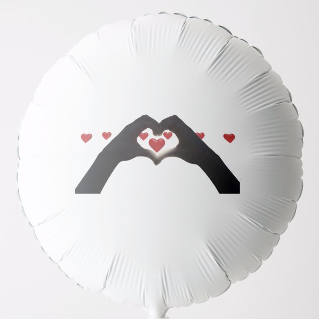 "With the heart in hand" Balloon (Front)
