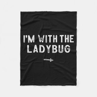 With The Ladybug Costume Matching Lazy Halloween Fleece Blanket