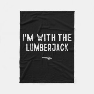 With The Lumberjack Costume Matching Lazy Fleece Blanket