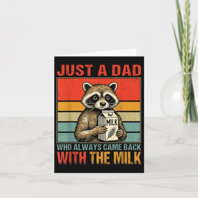 With The Milk Fathers Day First Time Dad New Fathe Card (Front)
