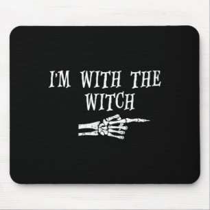 with the Witch Funny Halloween and Outfit Mouse Pad