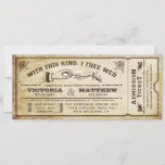 With This Ring, Vintage Wedding Ticket Invitation at Zazzle