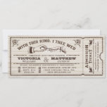 With This Ring, Vintage Wedding Ticket Invitation at Zazzle