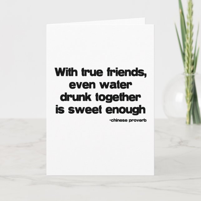 With True Friends quote Card (Front)