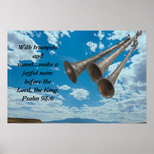With trumpets make joyful noise to the lord poster