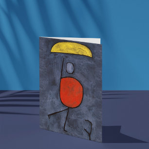 With umbrella  by Paul Klee, Abstract Art Card