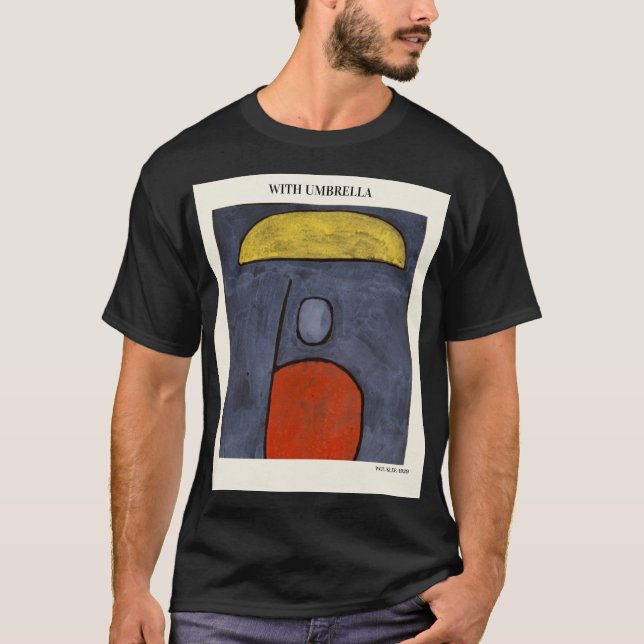 WITH UMBRELLA By PAUL KLEE,Abstract vintage modern T-Shirt (Front)