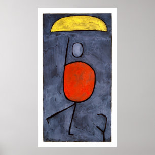 With umbrella by Paul Klee Poster