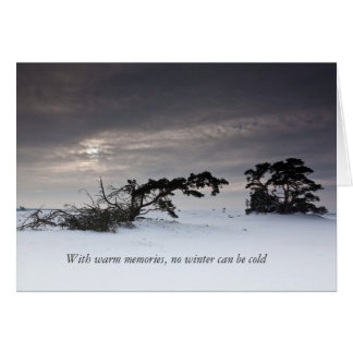 With warm memories no winter can be cold cards