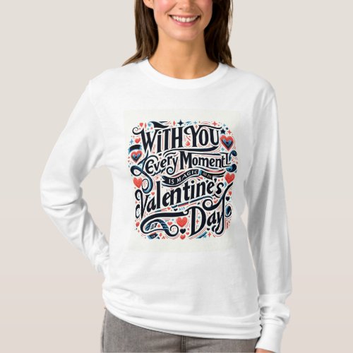 With You Every Moment Is Magic  Valentines Day T_Shirt