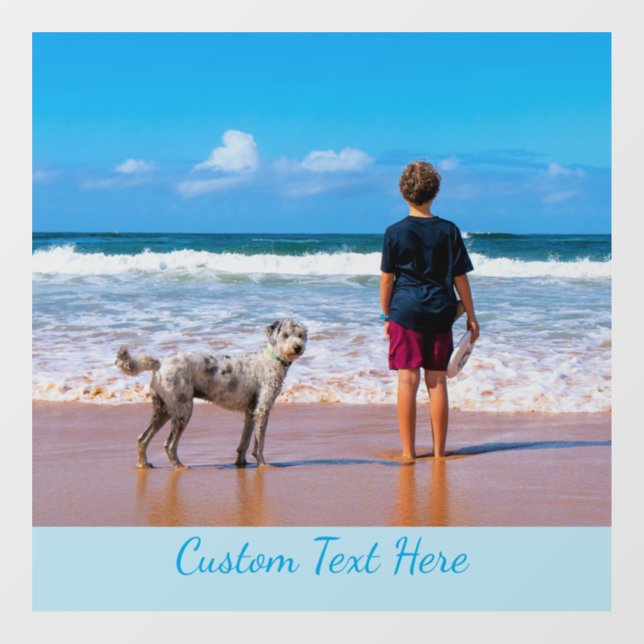 With Your Pet Photo Window Cling and Custom Text (Sheet)