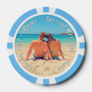 With Your Photo Poker Chips Gift Add Custom Text