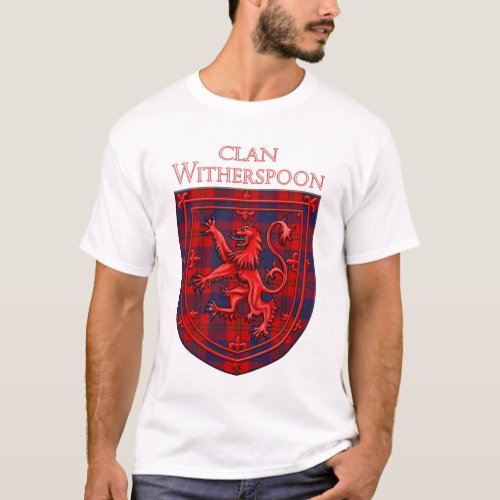 Witherspoon Tartan Scottish Plaid Lion Rampant T_Shirt