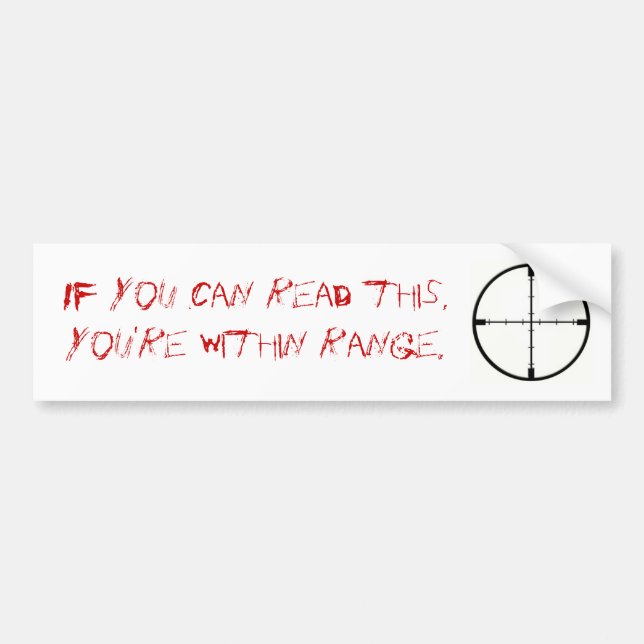 Within Range Bumper Sticker (Front)