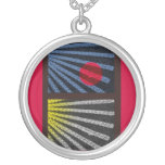 Within Reach (red) Silver Plated Necklace at Zazzle