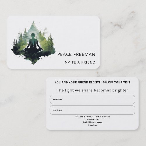 Within the Silence | Forest Meditation Business Card