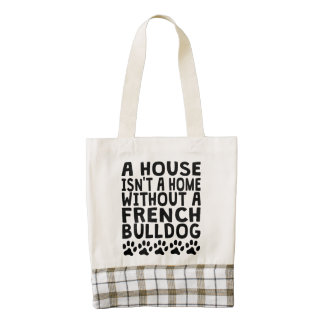 Without A French Bulldog Zazzle HEART Tote Bag