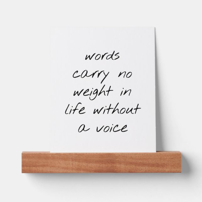 Without A Voice Picture Ledge (Front)