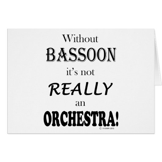 Without Bassoon - Orchestra Cards (Front Horizontal)