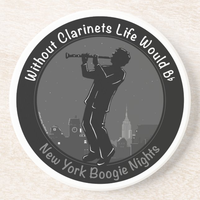 Without Clarinets Life Would B-Flat Drink Coaster (Front)