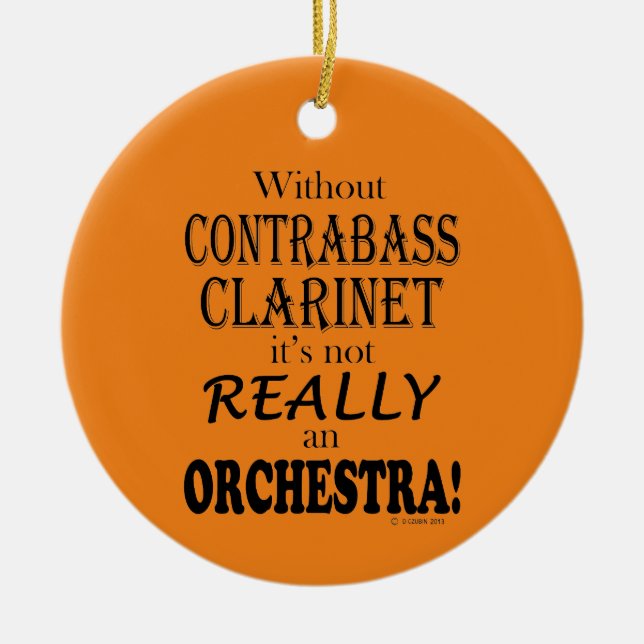 Without Contrabass Clarinet - Orchestra Ceramic Or Ornament (Front)